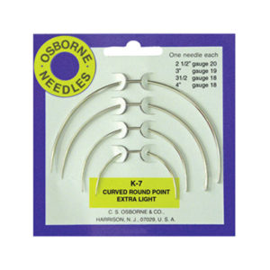 No. K-7 - Curved Rd. Point X-Light Needle Card