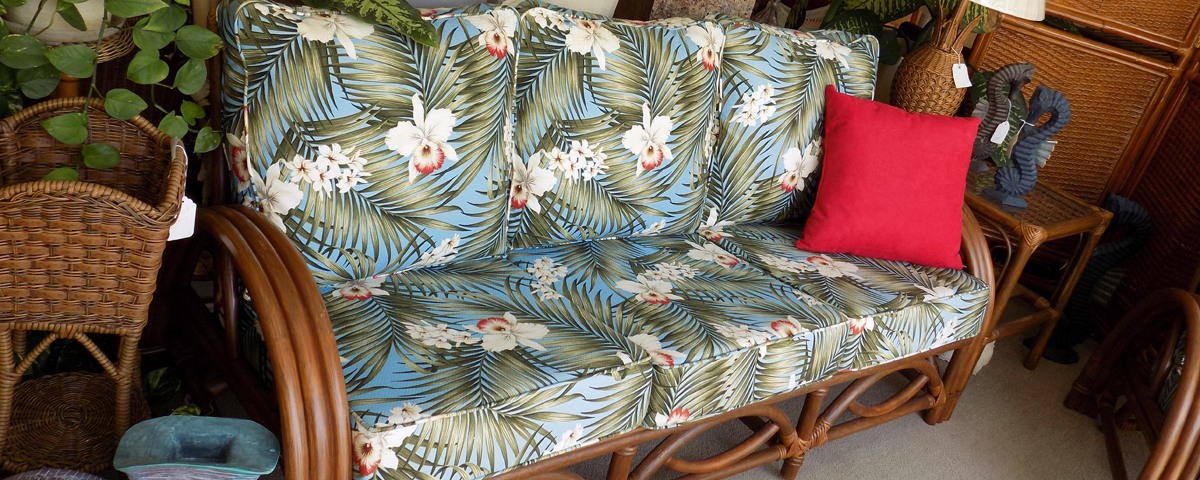 Tropical barkcloth fabric